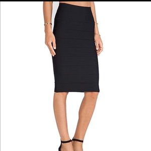 NWT BCBG Bandage Leger Pencil Skirt Black XS